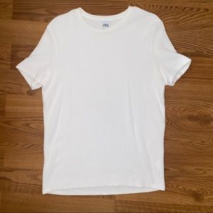 Zara ribbed white shirt